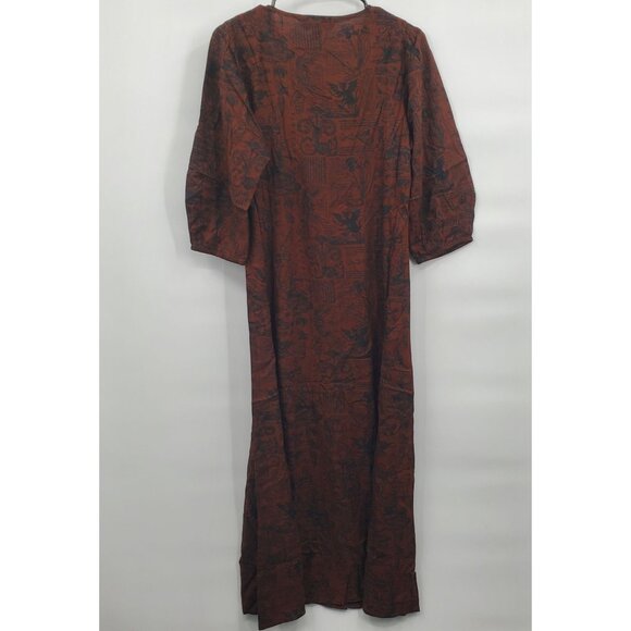 Disturbia Daemonologie Woodcut Print Button Up Midaxi Dress Women Size US 6 NWT - Picture 9 of 16